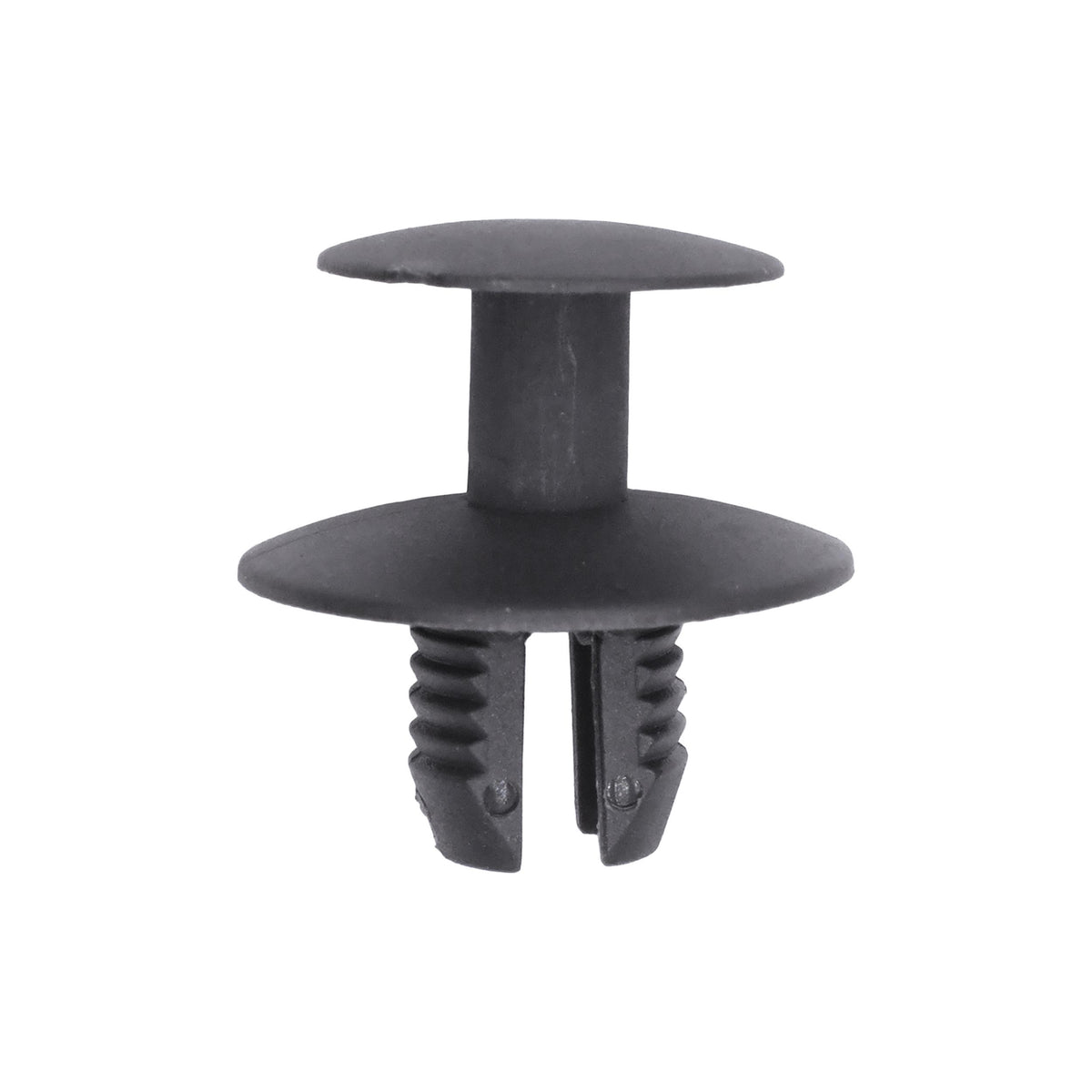 8mmx10mm Black Nylon Push-Type Retainer with Open End, 20mm Head