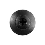 6.4mmx18mm Black Nylon Screw-Type Retainer with Open End, 18mm Head