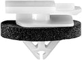 11mm White Nylon Molding Clip, 12mmx21mm Top Head Size