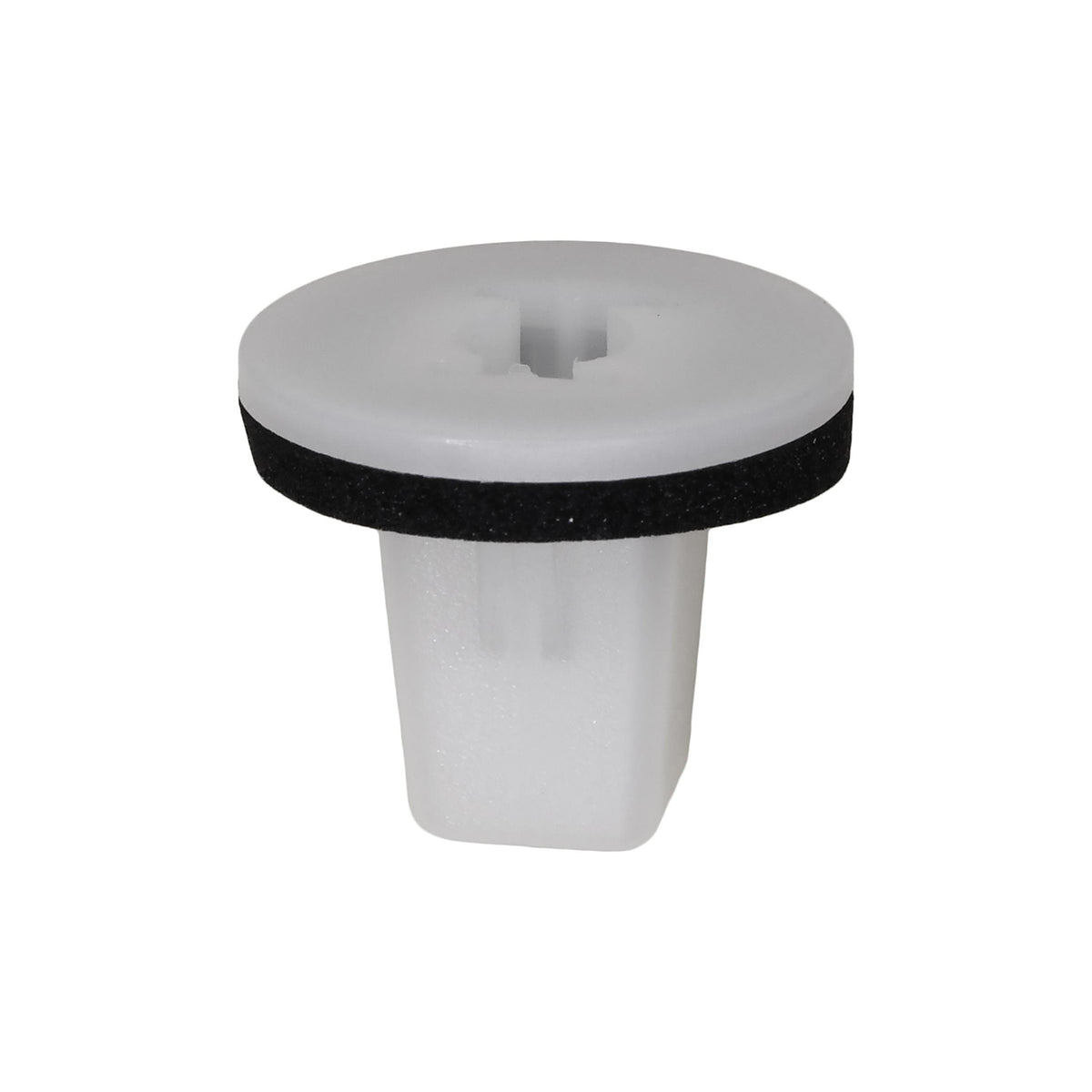 M6.3 White Nylon Screw Grommet, 10mm Square Hole, 20mm Head