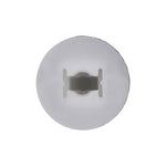 M6.3 White Nylon Screw Grommet, 10mm Square Hole, 20mm Head