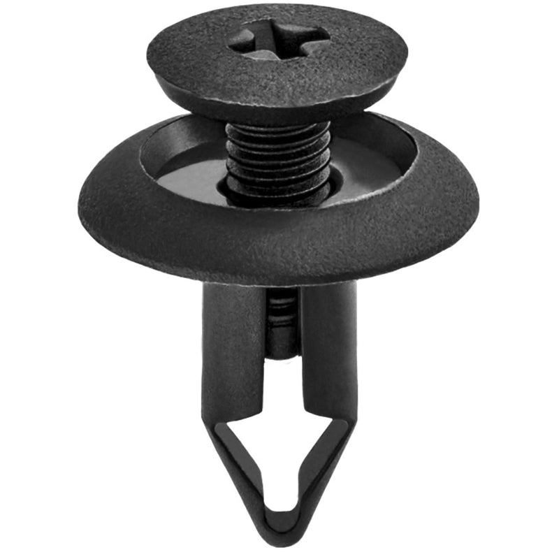 6mmx14mm Black Screw-Type Retainer with Closed End, 15mm Head