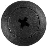 6mmx14mm Black Screw-Type Retainer with Closed End, 15mm Head