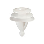 10mmx14mm White Nylon Triple Head Trim Panel Christmas Tree Retainer, 18mm Head