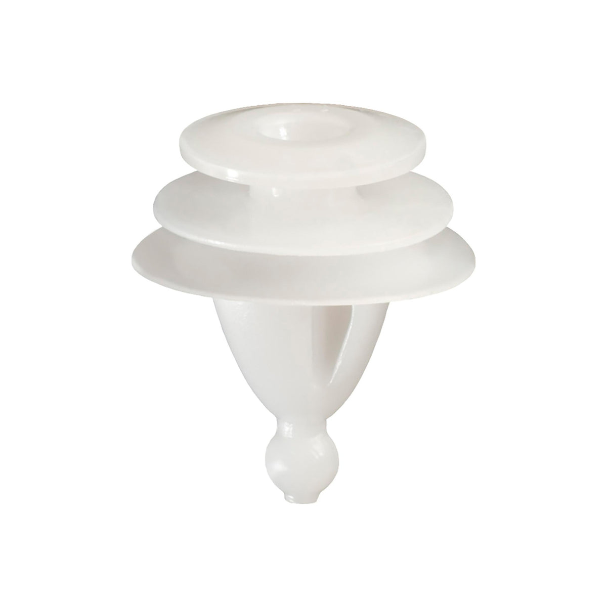 10mmx14mm White Nylon Triple Head Trim Panel Christmas Tree Retainer, 18mm Head