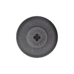6mmx19mm Black Nylon Screw-Type Retainer with Closed End, 20mm Head