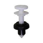 8mmx13mm Black & White Nylon Push Type Retainer, 18mm Head
