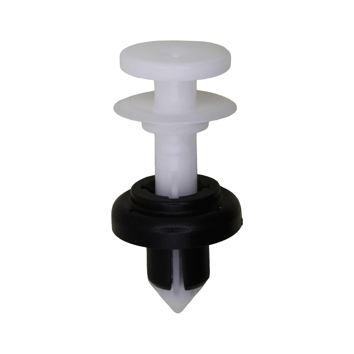 8mmx13mm Black & White Nylon Push Type Retainer, 18mm Head