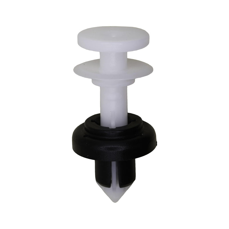 8mmx13mm Black & White Nylon Push Type Retainer, 18mm Head
