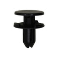 6mmx10mm Black Nylon Push-Type Retainer with Open End, 14mm Head