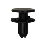 6mmx10mm Black Nylon Push-Type Retainer with Open End, 14mm Head