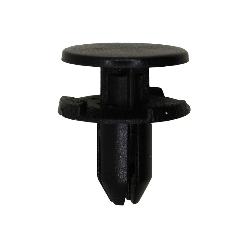 6mmx10mm Black Nylon Push-Type Retainer with Open End, 14mm Head