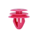 10mmx12mm Pink Nylon Triple Head Trim Panel Christmas Tree Retainer, 18mm Head