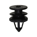 11mmx16mm Black Nylon Triple Head Trim Panel Christmas Tree Retainer, 19mm Head