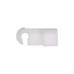 White Nylon Door Lock Clip, 3/16" Rod Size