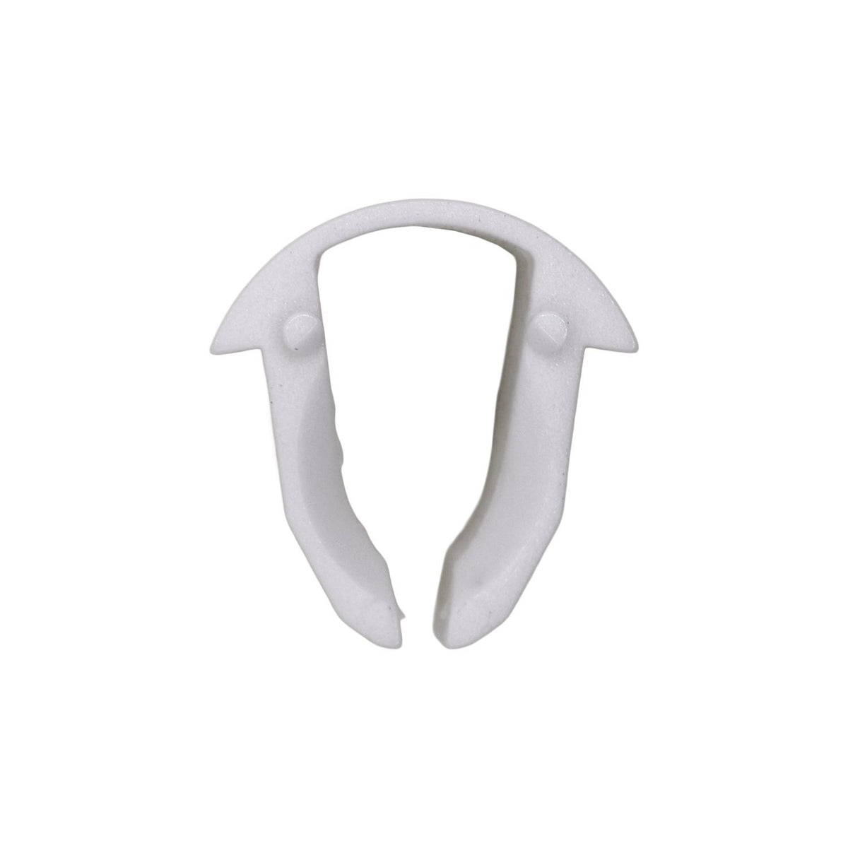 White Nylon Fuel Line Retainer Clip, 3/8"x5/8" Head