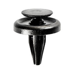 7mmx14mm Black Push-Type Retainer with Open End, 18mm Head