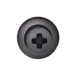 5mmx13mm Black Screw-Type Retainer with Closed End, 10mm Head