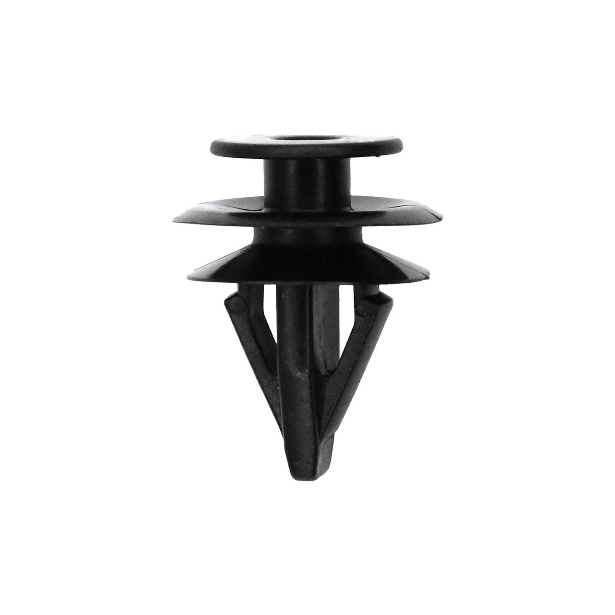 11mmx14mm Black Nylon Triple Head Trim Panel Christmas Tree Retainer, 16mm Head