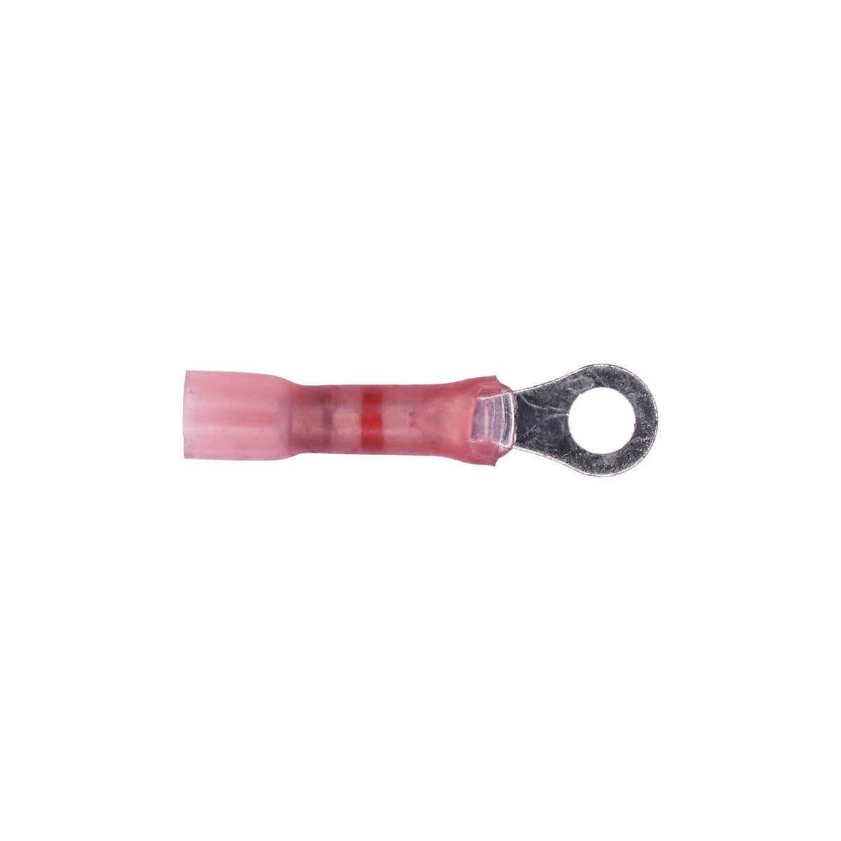 Red Crimp And Solder Ring Terminal, 20 to 18 Gauge, Sealed Crimp & Solder