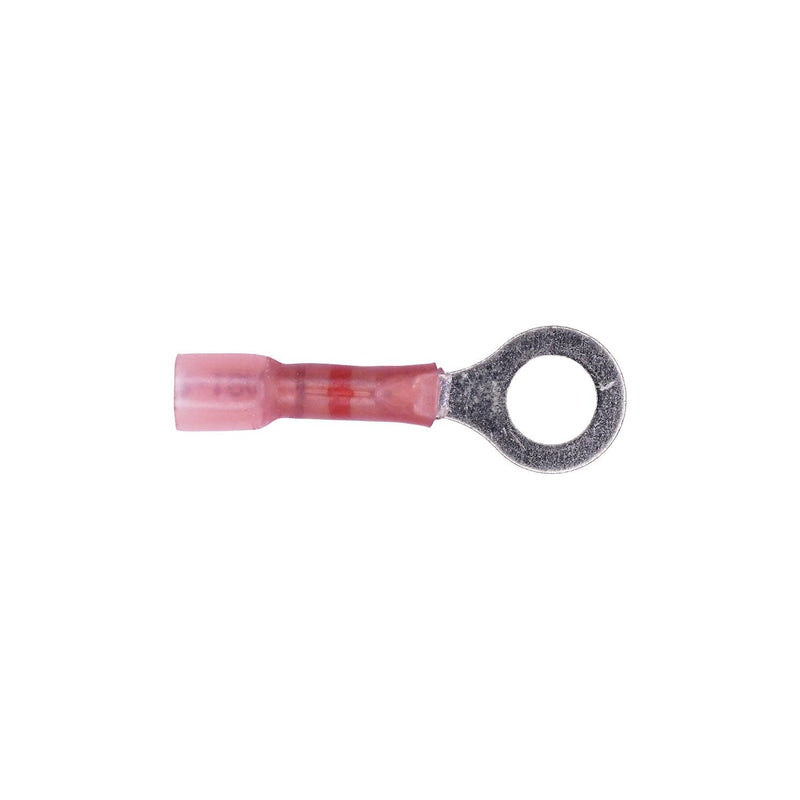 Red Crimp And Solder Ring Terminal, 20 to 18 Gauge, Sealed Crimp & Solder