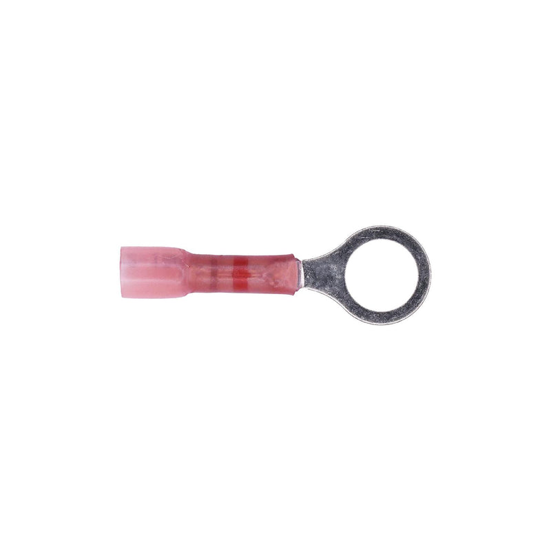 Red Crimp And Solder Ring Terminal, 20 to 18 Gauge, Sealed Crimp & Solder