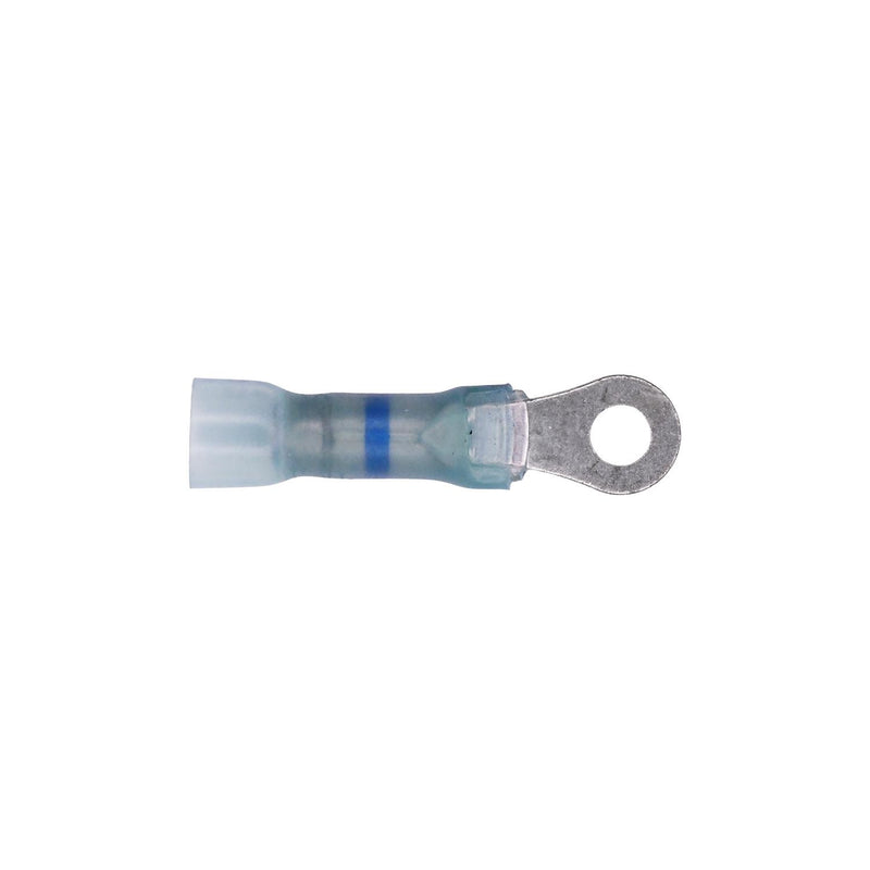 Blue Crimp And Solder Ring Terminal, 16 to 14 Gauge, Sealed Crimp & Solder