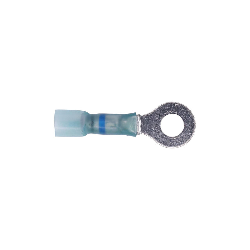Blue Crimp And Solder Ring Terminal, 16 to 14 Gauge, Sealed Crimp & Solder