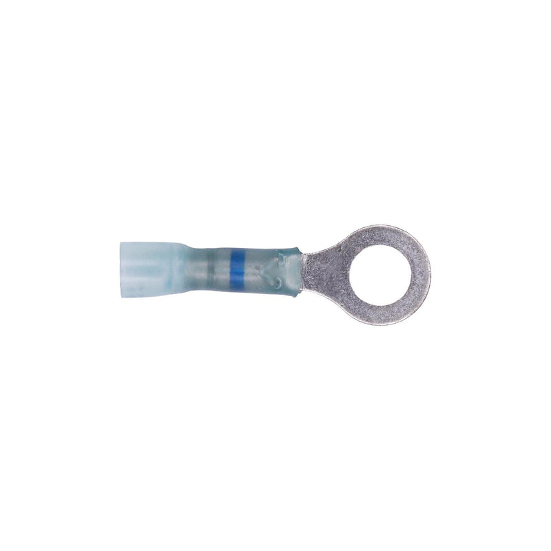 Blue Crimp And Solder Ring Terminal, 16 to 14 Gauge, Sealed Crimp & Solder
