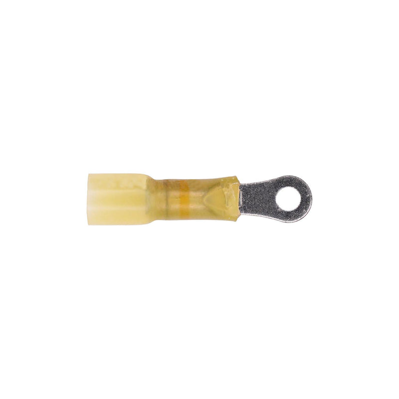 Yellow Crimp And Solder Ring Terminal, 10 & 12 Gauge, Sealed Crimp & Solder