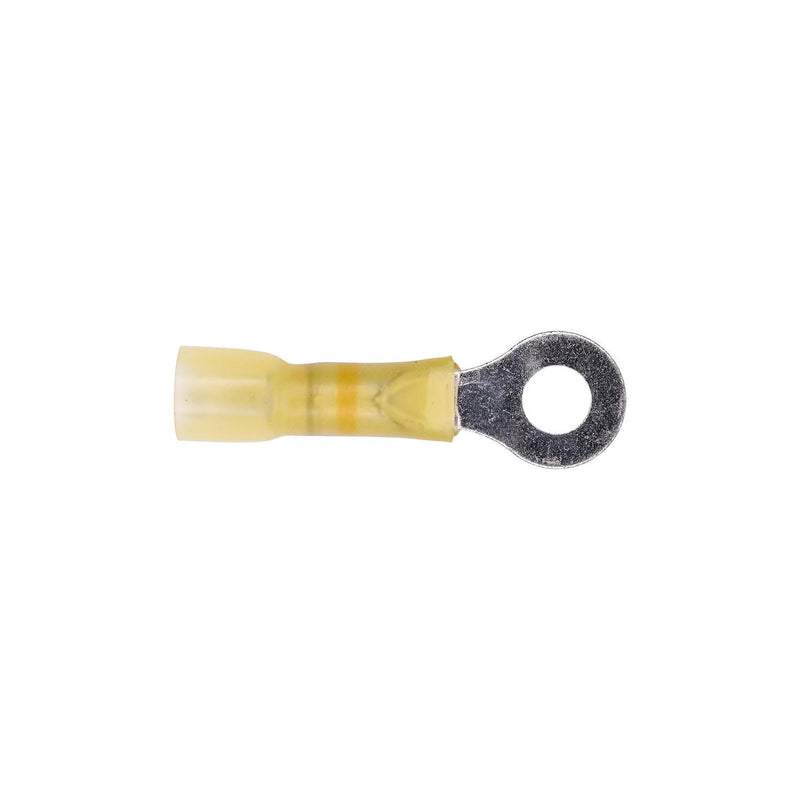 Yellow Crimp And Solder Ring Terminal, 10 & 12 Gauge, Sealed Crimp & Solder