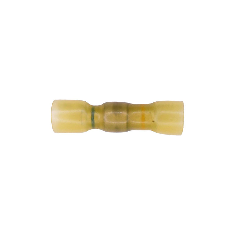 Yellow Crimp And Solder Step-Down Butt Connector, 16-14 to 12-10 Gauge