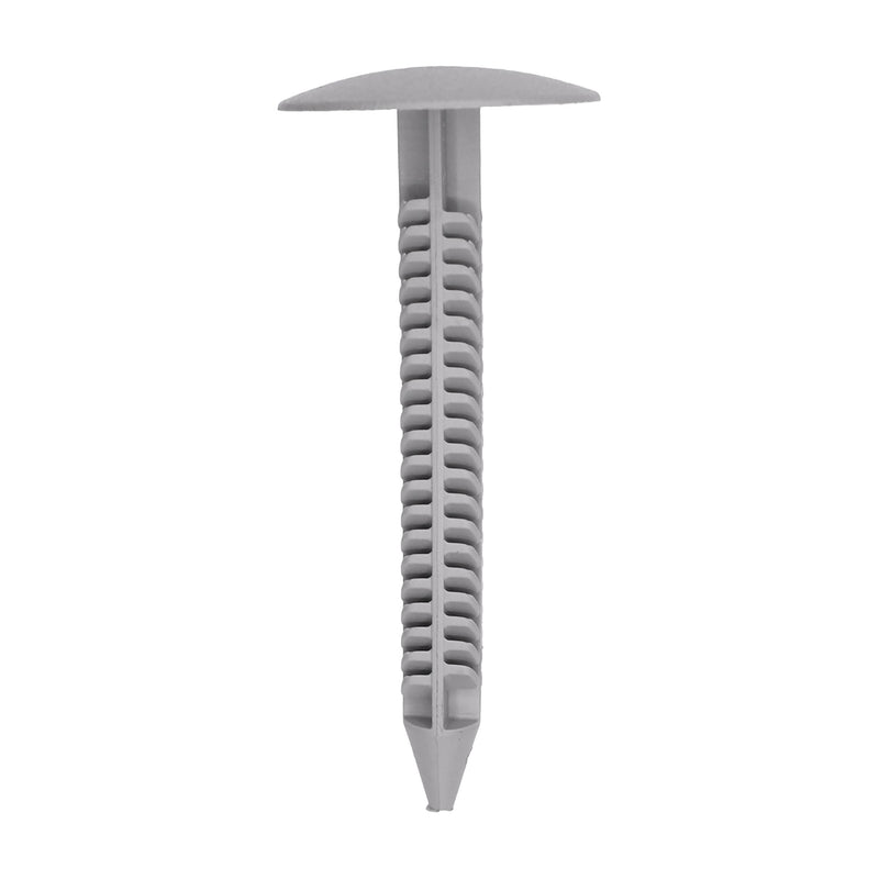 8mmx58mm Opal Gray Nylon Single Head Christmas Tree Retainer, 25mm Head