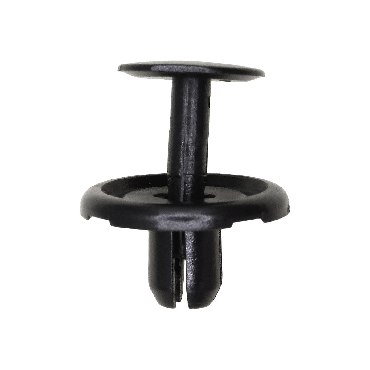 7mmx9mm Black Push-Type Retainer with Drive Pin, 20mm Head, Push-Type with Drive Pin