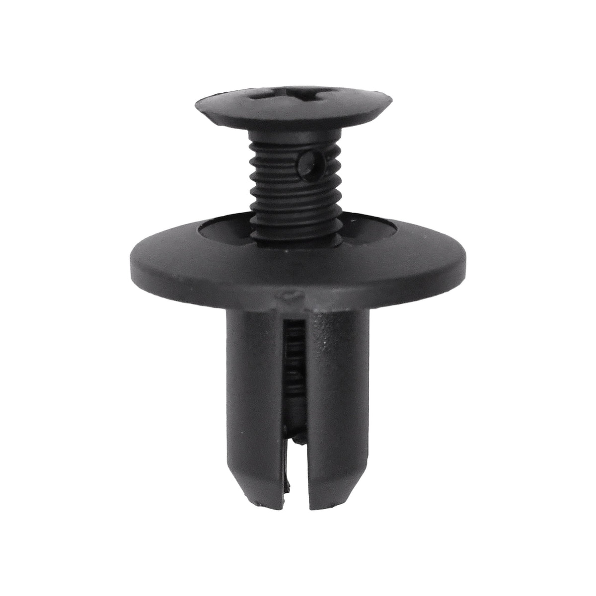 8mmx12mm Gray Screw-Type Retainer with Open End, 18mm Head