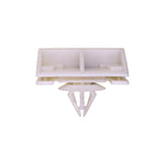 9mmx14mm White Nylon Molding Clip, 20mmx40mm Head