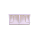 9mmx14mm White Nylon Molding Clip, 20mmx40mm Head