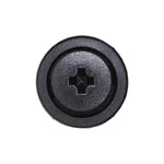 7mmx14mm Black Screw-Type Retainer with Open End, 16mm Head