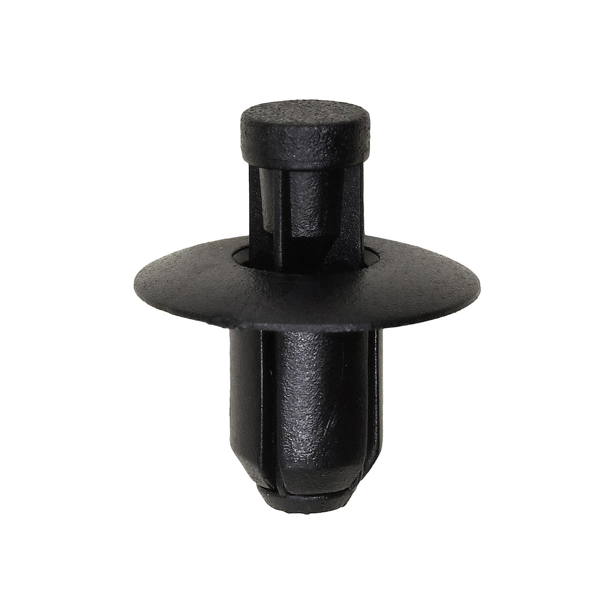 7mmx10mm Black Push-Type Retainer with Drive Pin, 15mm Head, Push-Type with Drive Pin