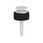 5mmx34mm White Nylon Double Head Trim Panel Christmas Tree Retainer with Sealer, 12mmx16mm Head