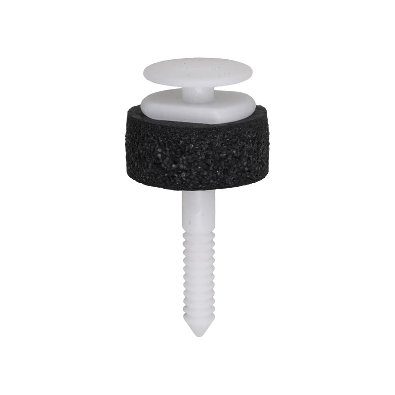 5mmx34mm White Nylon Double Head Trim Panel Christmas Tree Retainer with Sealer, 12mmx16mm Head
