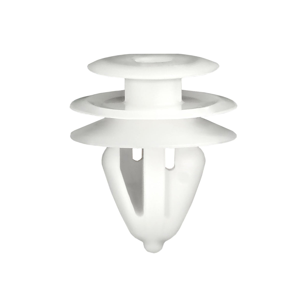 10mmx12mm White Nylon Triple Head Christmas Tree Retainer, 16mm Head