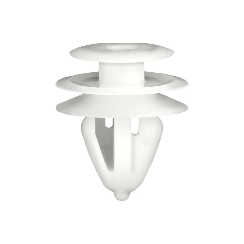 10mmx12mm White Nylon Triple Head Christmas Tree Retainer, 16mm Head