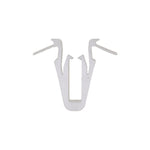 White Nylon Molding Clip, 12.4mm Overall Height