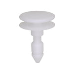 7mmx22mm White Nylon Double Head Trim Panel Christmas Tree Retainer, 19mm Head