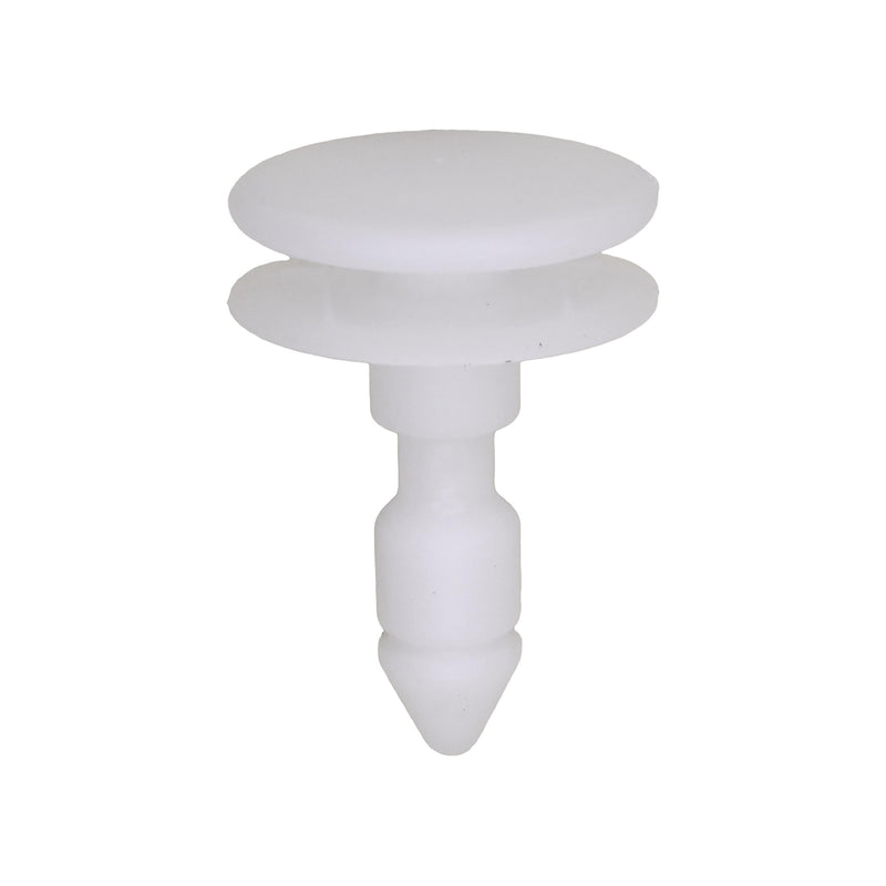 7mmx22mm White Nylon Double Head Trim Panel Christmas Tree Retainer, 19mm Head