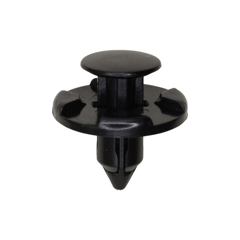 7mmx9mm Black Push-Type Retainer with Drive Pin, 20mm Head, Push-Type with Drive Pin