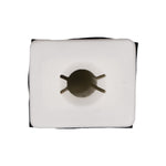 M6.3 White Nylon Specialty Grommet, 15mmx18mm Head