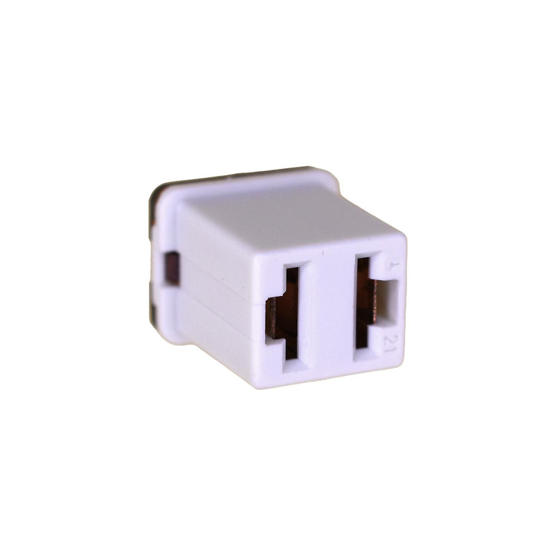 White Low Profile 25Amp Fuse, 25 Amp