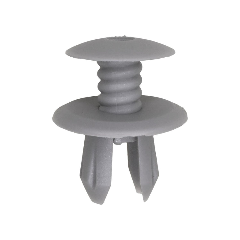 9mmx11mm Gray Screw-Type Retainer with Open End, 18.5mm Head
